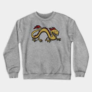 Dragon in Red and Gold Crewneck Sweatshirt